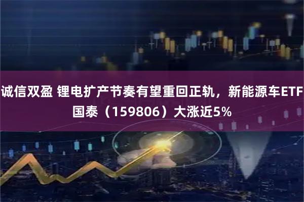 诚信双盈 锂电扩产节奏有望重回正轨，新能源车ETF国泰（159806）大涨近5%